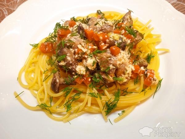 Рецепт: Куриное филе с лесными грибами в сливках - с маслятами