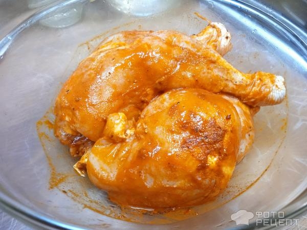 Рецепт: Куриные ножки запеченные с картошкой - в СВЧ