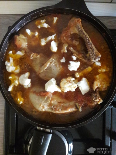 Рецепт: Куриные окорочка в маринаде - С цветной капустой и приправами. Рецепт: Куриные окорочка в маринаде - С цветной капустой и приправами.