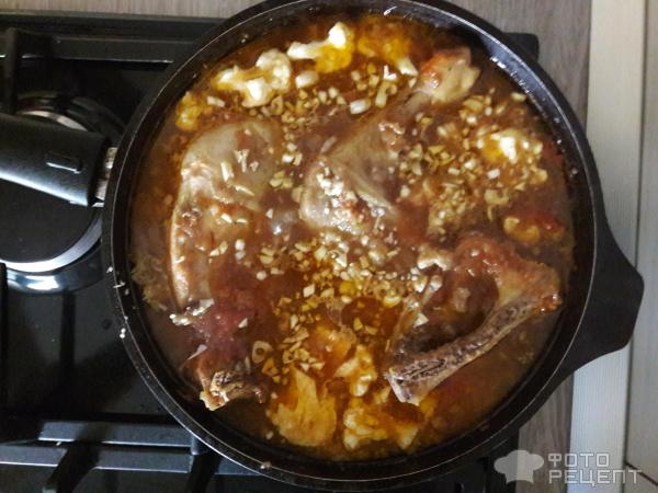 Рецепт: Куриные окорочка в маринаде - С цветной капустой и приправами. Рецепт: Куриные окорочка в маринаде - С цветной капустой и приправами.