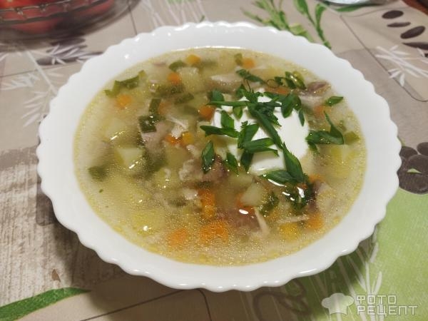 Рецепт: Куриный суп с кускусом - и грибами Рецепт: Куриный суп с кускусом - и грибами