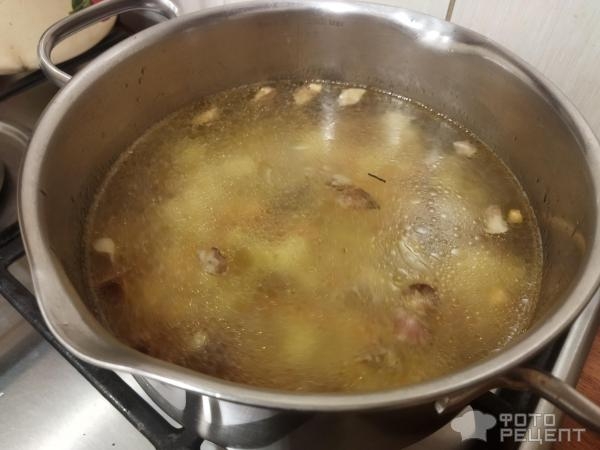 Рецепт: Куриный суп с кускусом - и грибами Рецепт: Куриный суп с кускусом - и грибами