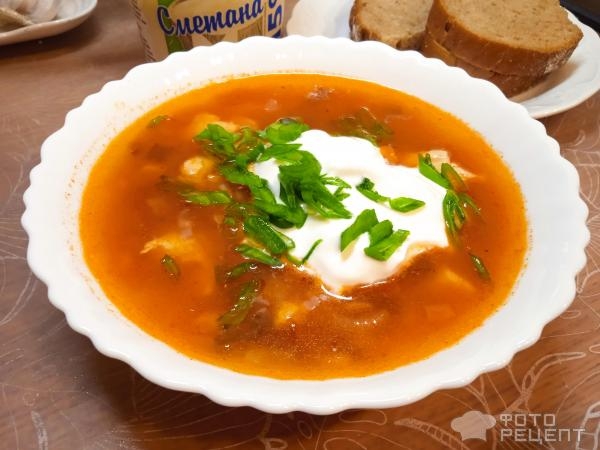 Рецепт: Куриный суп с рисом - и томатами и без картофеля Рецепт: Куриный суп с рисом - и томатами и без картофеля