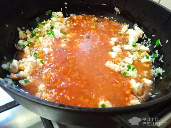 Рецепт: Куриный суп с рисом - и томатами и без картофеля Рецепт: Куриный суп с рисом - и томатами и без картофеля