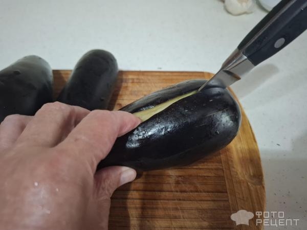 Рецепт: Квашеные баклажаны - С чесноком. Рецепт: Квашеные баклажаны - С чесноком.