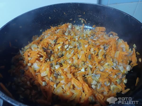 Рецепт: Лазанья "Домашняя" - С шампиньонами