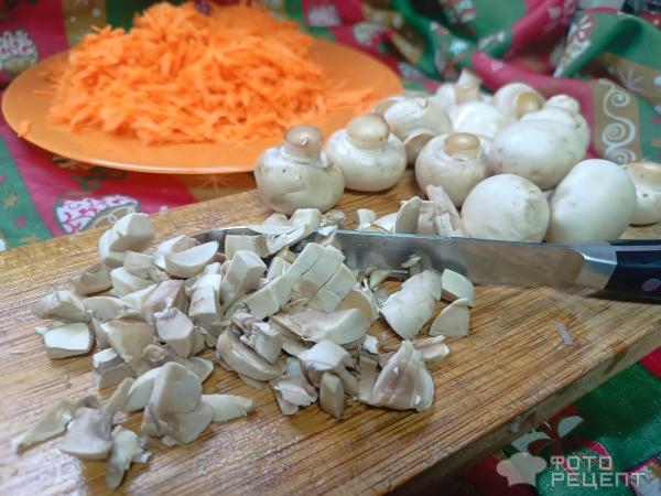 Рецепт: Лазанья "Домашняя" - С шампиньонами