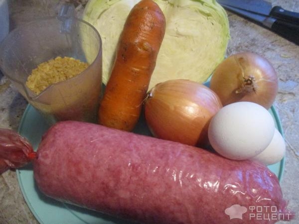 Рецепт: Ленивые голубцы в соусе - в духовке