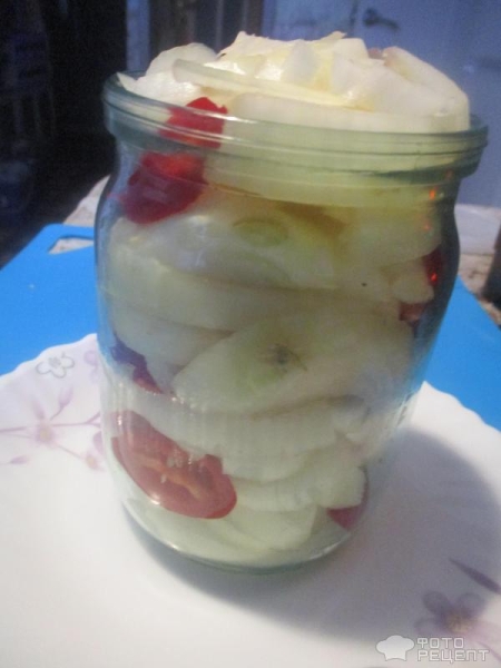 Рецепт: Лук репчатый маринованный - с соевым соусом Рецепт: Лук репчатый маринованный - с соевым соусом