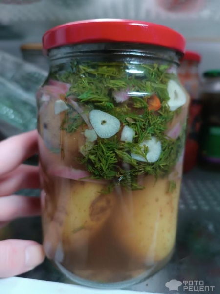 Рецепт: Маринованная картошка - Хрустящая картошечка Рецепт: Маринованная картошка - Хрустящая картошечка