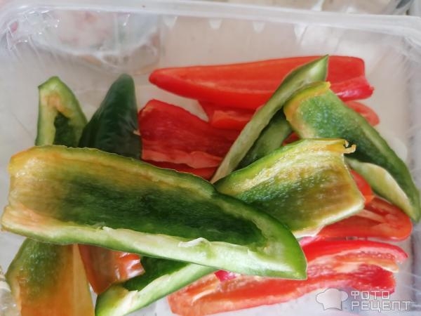 Рецепт: Маринованные кабачки - с болгарским перцем, луком и чесноком на зиму