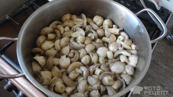Рецепт: Маринованные шампиньоны, доступный вариант - быстро и вкусно.