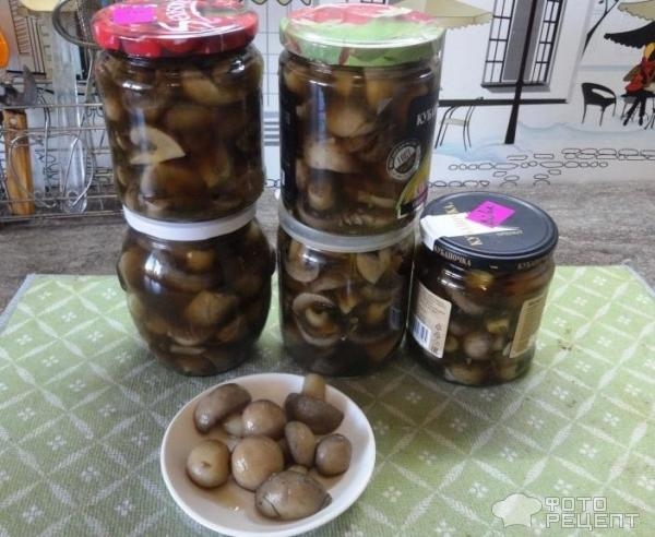 Рецепт: Маринованные шампиньоны, доступный вариант - быстро и вкусно.