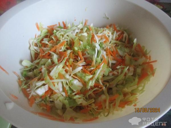 Рецепт: Маринованный перец фаршированный капустой - за два дня Рецепт: Маринованный перец фаршированный капустой - за два дня