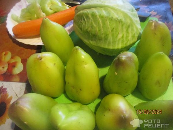 Рецепт: Маринованный перец фаршированный капустой - за два дня Рецепт: Маринованный перец фаршированный капустой - за два дня