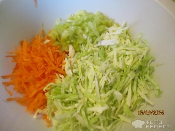 Рецепт: Маринованный перец фаршированный капустой - за два дня Рецепт: Маринованный перец фаршированный капустой - за два дня