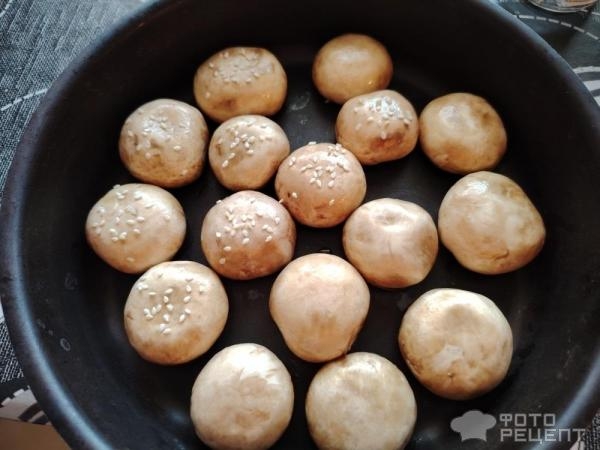 Рецепт: Мини-гамбургеры - из шампиньонов