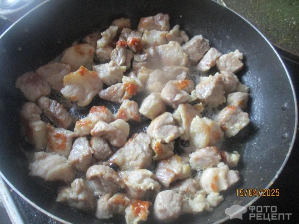 Рецепт: Мясная подлива - с шампиньонами