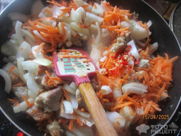 Рецепт: Мясная подлива - с шампиньонами