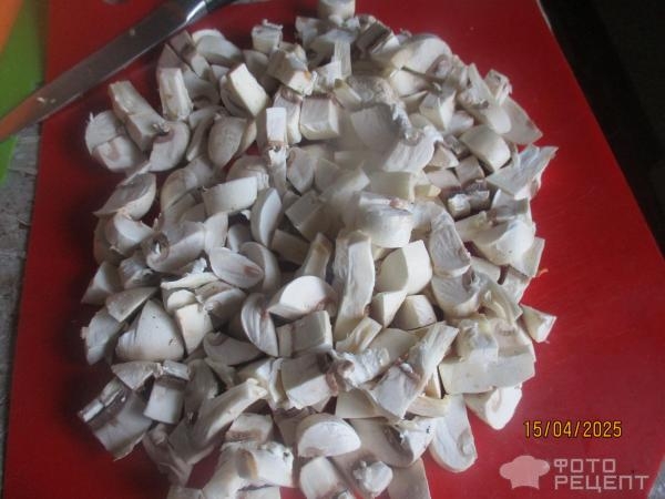 Рецепт: Мясная подлива - с шампиньонами