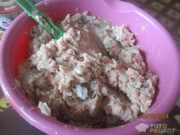 Рецепт: Мясо-рыбные котлеты - мягкие сочные Рецепт: Мясо-рыбные котлеты - мягкие сочные