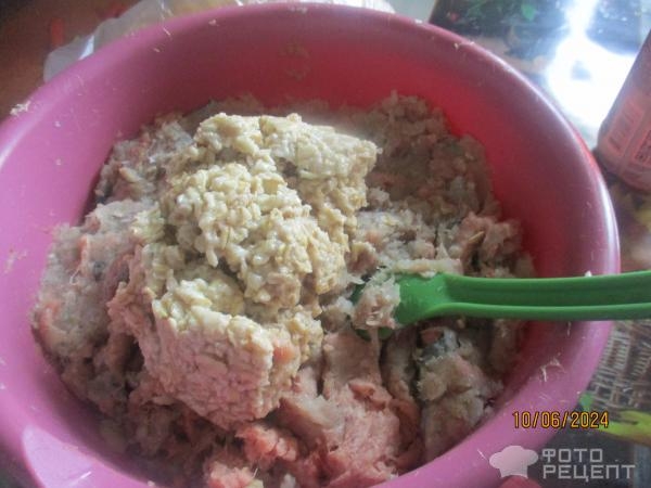 Рецепт: Мясо-рыбные котлеты - мягкие сочные Рецепт: Мясо-рыбные котлеты - мягкие сочные