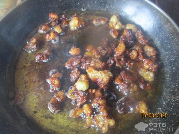 Рецепт: Мясо тушеное с зеленью - типа "сябзи говурма"