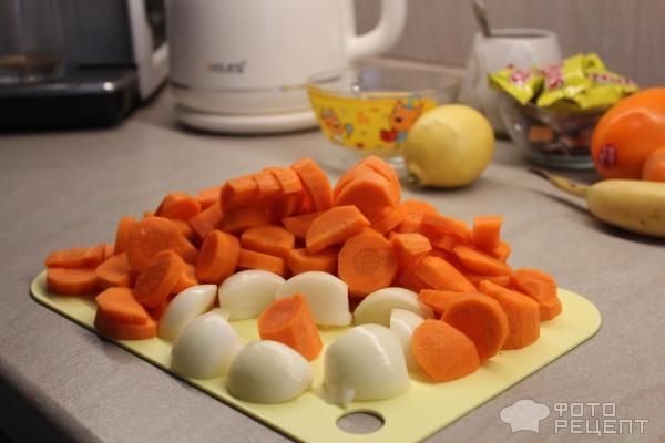 Рецепт: Морковный крем-суп - На свиных ребрах! Рецепт: Морковный крем-суп - На свиных ребрах!