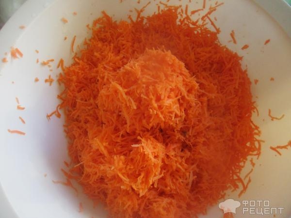 Рецепт: Морковный салат - с чесноком, орехами, яблоками под майонезом Рецепт: Морковный салат - с чесноком, орехами, яблоками под майонезом