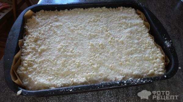 Рецепт: Насыпной творожный пирог с орехами - быстро , вкусно и много...