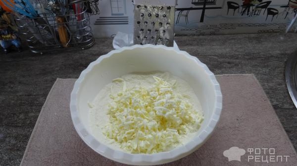 Рецепт: Насыпной творожный пирог с орехами - быстро , вкусно и много...