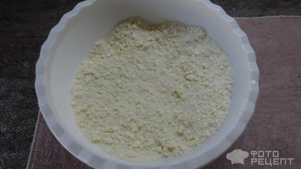 Рецепт: Насыпной творожный пирог с орехами - быстро , вкусно и много...