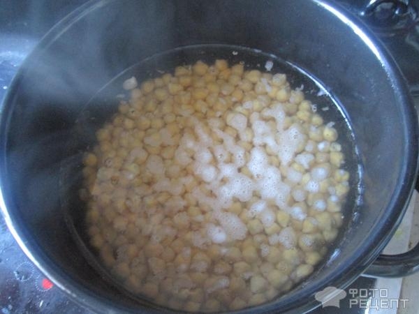 Рецепт: Нут с курицей - в мультиварке