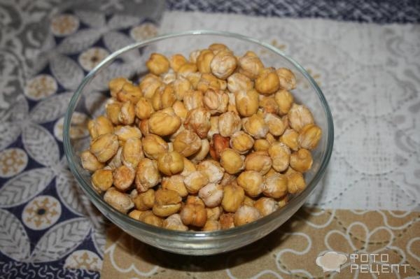 Рецепт: Нут запеченый соленый со специями - отличный снек! Рецепт: Нут запеченый соленый со специями - отличный снек!