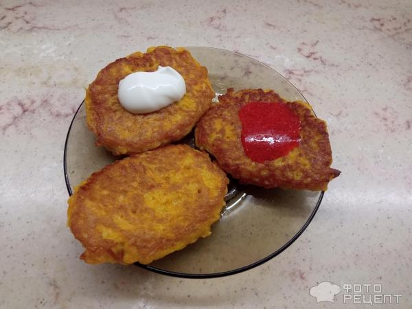 Рецепт: Оладьи яблочно-тыквенные - Без сахара. Рецепт: Оладьи яблочно-тыквенные - Без сахара.