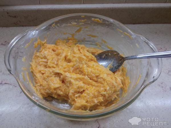 Рецепт: Оладьи яблочно-тыквенные - Без сахара. Рецепт: Оладьи яблочно-тыквенные - Без сахара.