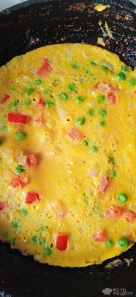 Рецепт: Омлет веганский или фритатта с овощами - Из гороховой муки, постное блюдо Рецепт: Омлет веганский или фритатта с овощами - Из гороховой муки, постное блюдо