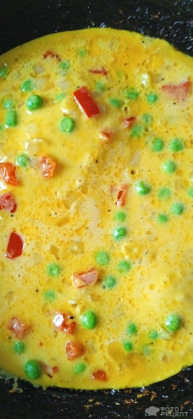 Рецепт: Омлет веганский или фритатта с овощами - Из гороховой муки, постное блюдо Рецепт: Омлет веганский или фритатта с овощами - Из гороховой муки, постное блюдо