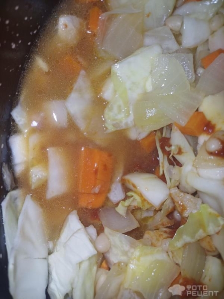 Рецепт: Овощи с фасолью на зиму - Постное меню. Рецепт: Овощи с фасолью на зиму - Постное меню.