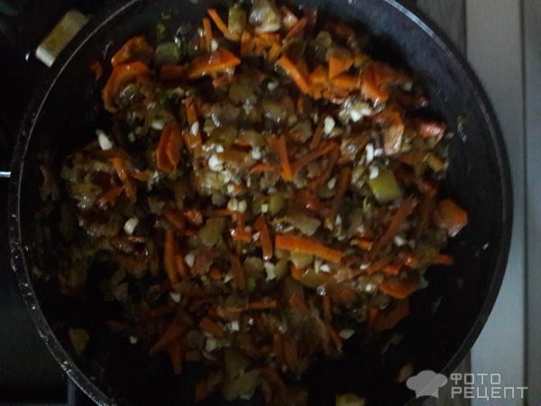 Рецепт: Овощи тушеные, сытные - по домашнему с баклажаном и цукини! Рецепт: Овощи тушеные, сытные - по домашнему с баклажаном и цукини!