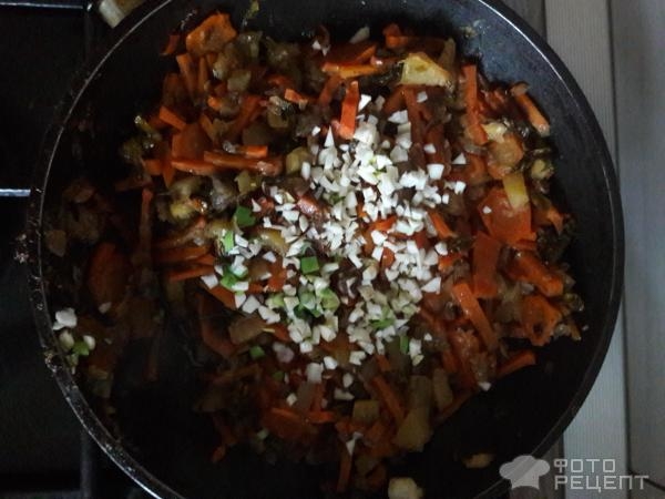 Рецепт: Овощи тушеные, сытные - по домашнему с баклажаном и цукини! Рецепт: Овощи тушеные, сытные - по домашнему с баклажаном и цукини!