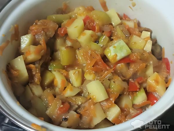 Рецепт: Овощное рагу - Сочный, яркий, вкусный Рецепт: Овощное рагу - Сочный, яркий, вкусный