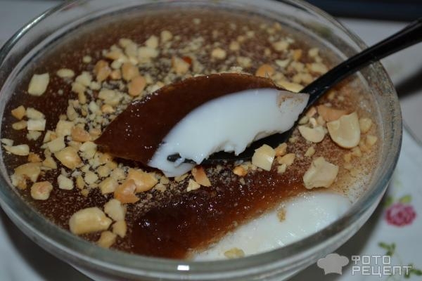 Рецепт: Панна-котта - С крыжовенным желе, корицей и орехами Рецепт: Панна-котта - С крыжовенным желе, корицей и орехами