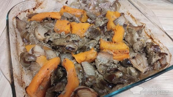 Рецепт: Паштет из куриной печени и овощей - с тыквой, приготовленный в духовке Рецепт: Паштет из куриной печени и овощей - с тыквой, приготовленный в духовке