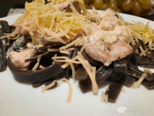 Рецепт: Паста с семгой - с горбушей Рецепт: Паста с семгой - с горбушей