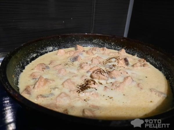 Рецепт: Паста с семгой - с горбушей Рецепт: Паста с семгой - с горбушей