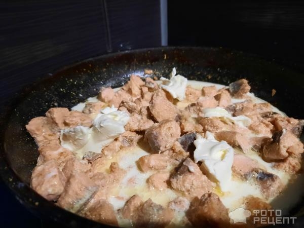 Рецепт: Паста с семгой - с горбушей Рецепт: Паста с семгой - с горбушей