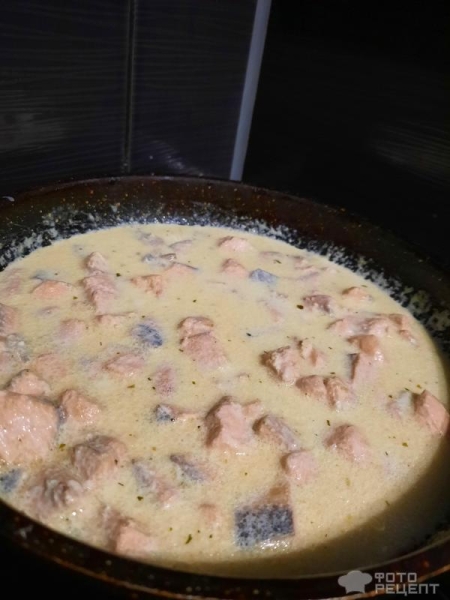 Рецепт: Паста с семгой - с горбушей Рецепт: Паста с семгой - с горбушей