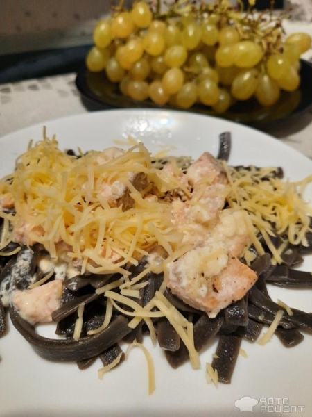 Рецепт: Паста с семгой - с горбушей Рецепт: Паста с семгой - с горбушей