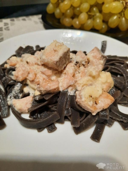 Рецепт: Паста с семгой - с горбушей Рецепт: Паста с семгой - с горбушей